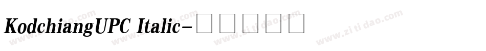 KodchiangUPC Italic字体转换